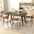 Pair of Light Beige Wooden Dining Chairs - Versatile Side Chairs for Office or Home