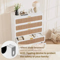 Rattan 5-Drawer Dresser for Bedroom and Hallway