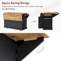 54-Inch Large Kitchen Island with Rubberwood Drop Leaf, Embossed Texture, Rolling Cart on 4 Wheels, Featuring 4 Doors and 3 Drawers