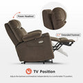 MCombo Compact Dual Motor Power Lift Recliner Chair with Massage, Dual Heating, and Adjustable Headrest - Model 7222