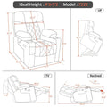MCombo Compact Dual Motor Power Lift Recliner Chair with Massage, Dual Heating, and Adjustable Headrest - Model 7222