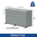 Moasis 8-Drawer High Gloss Horizontal Dresser with RGB Lighting