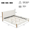Elegant Upholstered Bed Frame with Durable Wooden Legs