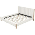Elegant Upholstered Bed Frame with Durable Wooden Legs