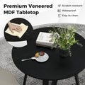 Gymax 36-Inch Round Solid Wood Dining Table for 4 with Pedestal Base