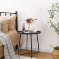 Round Metal Side Table - Waterproof for Indoor and Outdoor Use