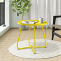 Round Metal Side Table - Waterproof for Indoor and Outdoor Use