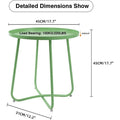 Round Metal Side Table - Waterproof for Indoor and Outdoor Use