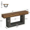 Rustic 2-Tier Entryway Table for Living Room, Hallway, and Foyer