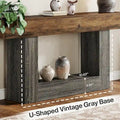 Rustic 2-Tier Entryway Table for Living Room, Hallway, and Foyer