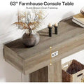 Rustic 2-Tier Entryway Table for Living Room, Hallway, and Foyer