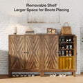 Adjustable 20-Pair Shoe Cabinet with Doors for Entryway Storage