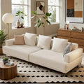 Contemporary Deep Seat Sofa with Cushions, Elevated Legs, Cozy Living Room Seating, Ideal for Apartments