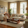 Contemporary Deep Seat Sofa with Cushions, Elevated Legs, Cozy Living Room Seating, Ideal for Apartments