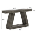 55-Inch Farmhouse Wooden Console Sofa Table with Storage - Dimensions: 11.81" D x 55.12" W x 31.5" H