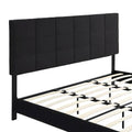 Tufted Headboard Black King Linen Bed
