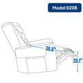 Beige Power Recliner Chair with 270° Swivel, Rocking Function, Lumbar & Neck Support Pillow, USB and Type-C Charging Ports