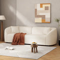 87.5 Boucle Curved 3-Seater Sofa with Sculptural Ergonomics