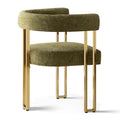 Set of 2 Chenille Upholstered Armchairs