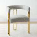 Set of 2 Chenille Upholstered Armchairs