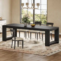 86.61-Inch Extra Long Wooden Dining Table for 6 to 8 People