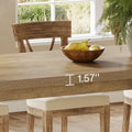 86.61-Inch Extra Long Wooden Dining Table for 6 to 8 People