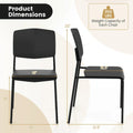 Set of 4 Stackable Dining Chairs with Ergonomic Backrest and Spacious Seat by Gymax
