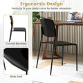Set of 4 Stackable Dining Chairs with Ergonomic Backrest and Spacious Seat by Gymax