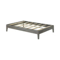 Full-Size Platform Bed with Plank and Beam Design