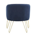 Bette Velvet Accent Chair with Gold Finish by iNSPIRE Q Bold
