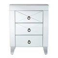 SEI Furniture Churchill Mid-Century Modern Mirrored Side Table with Storage Compartment