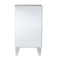 SEI Furniture Churchill Mid-Century Modern Mirrored Side Table with Storage Compartment
