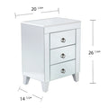 SEI Furniture Churchill Mid-Century Modern Mirrored Side Table with Storage Compartment