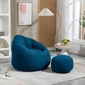 Bean Bag Lounge Chair with Matching Footrest