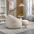 Bean Bag Lounge Chair with Matching Footrest