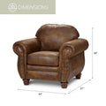 Sedona Arm Chair with Matching Ottoman - American Furniture Classics Model 9901-00-90