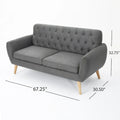 Christopher Knight Home Bernice Petite Sofa in Mid-Century Modern Style