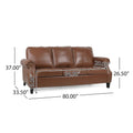 Christopher Knight Home Dowd Faux Leather 3-Piece Club Chair and Sofa Set