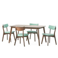 Christopher Knight Home Alma Mid-Century 5-Piece Wooden Rectangular Dining Set