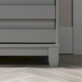 Modern 6 Drawer Dresser with Channeled Front Design