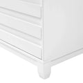 Modern 6 Drawer Dresser with Channeled Front Design