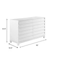 Modern 6 Drawer Dresser with Channeled Front Design