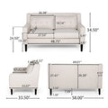 Christopher Knight Home Galene Modern Fabric Loveseat - Dimensions: 58"W x 33.5"L x 34.5"H