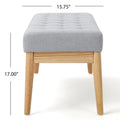 Christopher Knight Home Saxon Mid-Century Tufted Fabric Ottoman Bench - 43" L x 15.75" W x 17" H