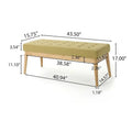 Christopher Knight Home Saxon Mid-Century Tufted Fabric Ottoman Bench - 43" L x 15.75" W x 17" H