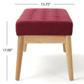 Christopher Knight Home Saxon Mid-Century Tufted Fabric Ottoman Bench - 43" L x 15.75" W x 17" H