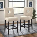 Brda Keyhole Counter Height High Back Stools - Set of 2