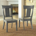 Set of 2 Ronda Wooden Dining Chairs with Panel Back