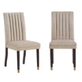 Noricum Velvet Channel-Back Dining Chair Set (2 Pieces)