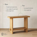 Nathan James Virgo Farmhouse 2-Tier Console Table with Wire-Brushed Wood Finish